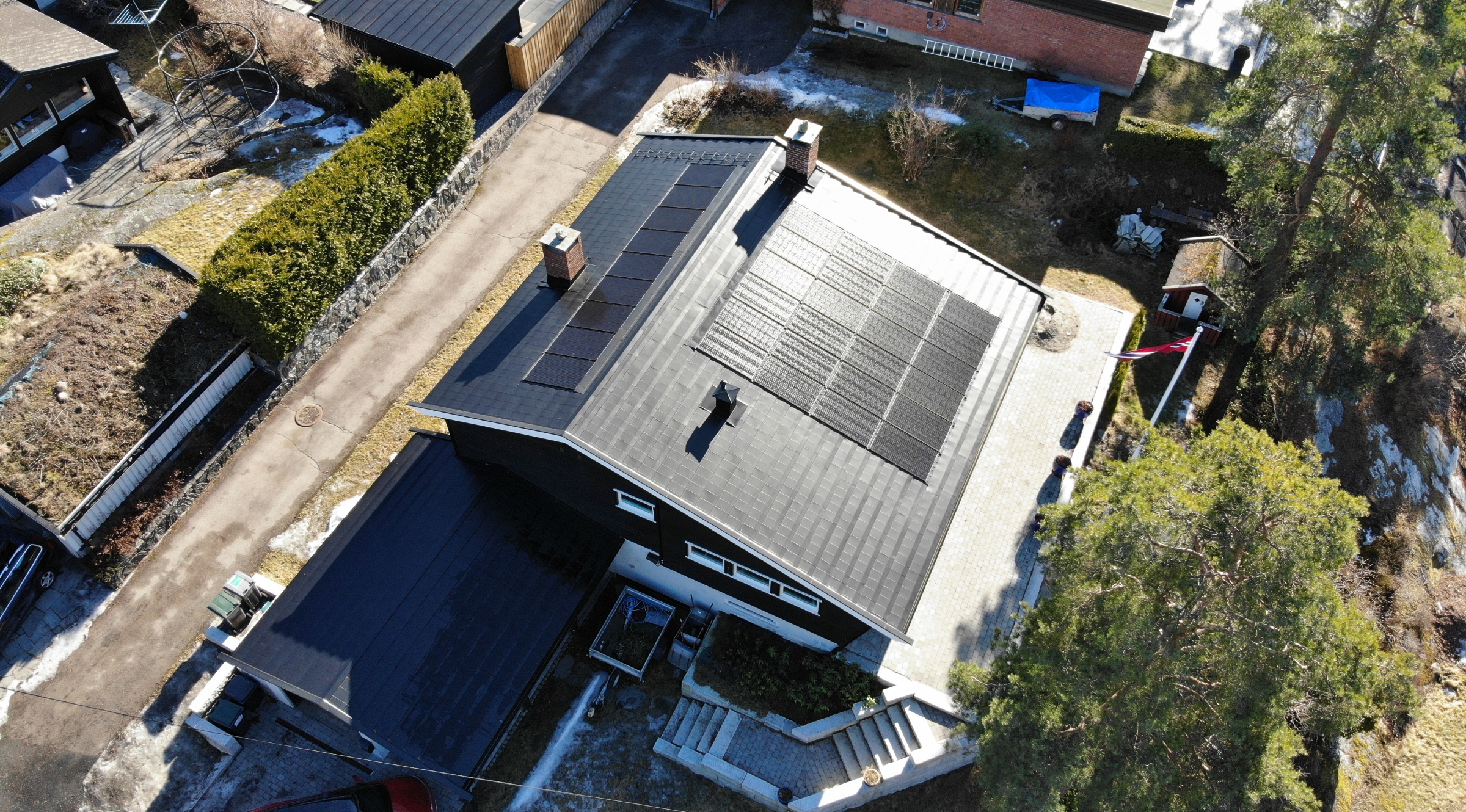 Solceller dekker 40% av Geirs totale strømforbruk