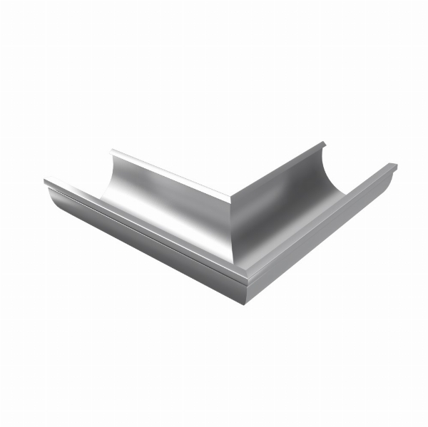 Rennevinkel 90 grader utvendig aluminium 100mm | Takrenner | Grøvik