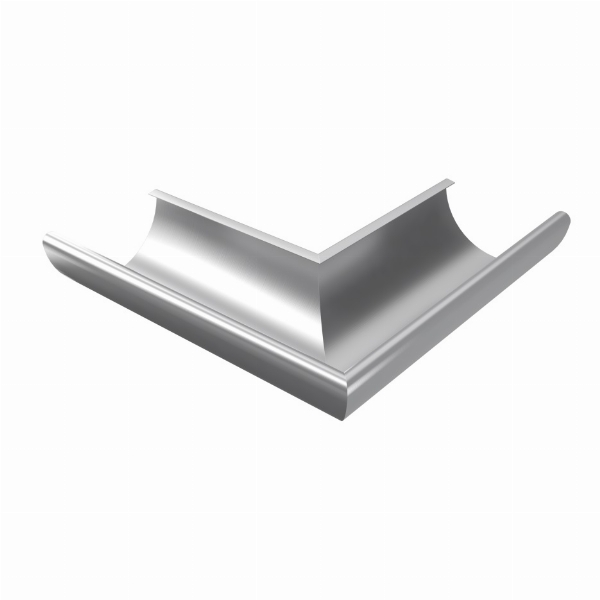 Rennevinkel 90 grader utvendig aluminium 120mm | Takrenner | Grøvik