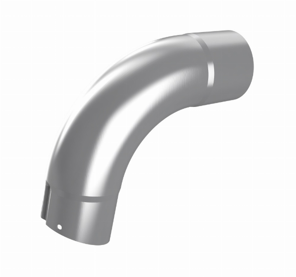 Bend 85mm 75 grader Aluminium | Takrenner | Grøvik