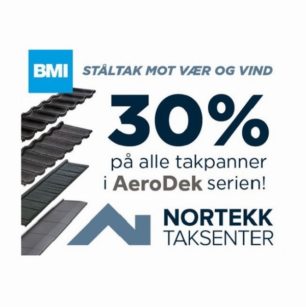AeroDek - 30% rabatt på alle takpanner | Takplater