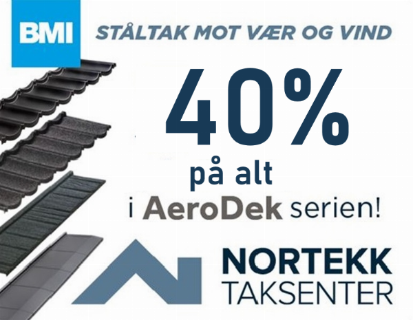 AeroDek - 40% rabatt på alle takpanner | Takplater