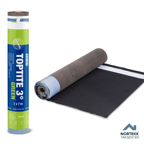  Katepal Toptite Selvbygger 3° 1x7 m svart | Takpapp